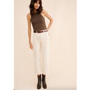 Corduroy Ribcage Straight Leg Ankle Jeans